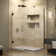 Unidoor Plus 40.5" W x 34.375" D x 72" H Frameless Pivot Rectangle Shower Enclosure with Fixed Panel