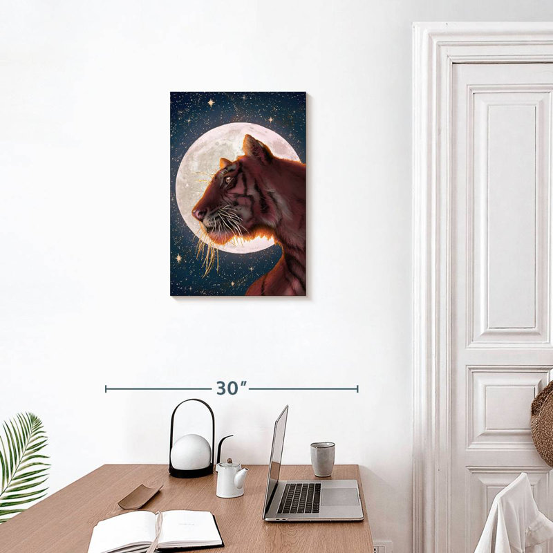 Ronce de lune et tigre, H 24 po x l 16 po