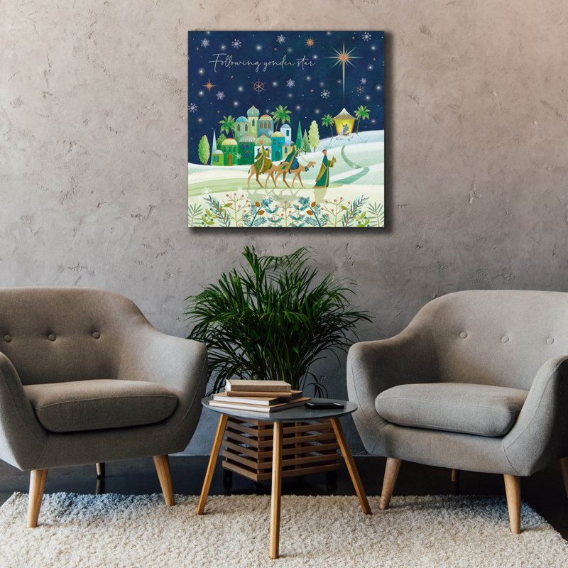  «Three Kings Journey» par Elle Media Group, art mural sur toile, 37 po x 37 po