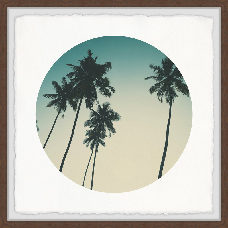 Circle Palms - Single Picture Frame Print, 61cm H x 61cm W x 3.81cm D
