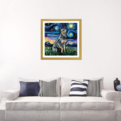 « Blue Heeler Night » par aja Trèves, reproduction d’art