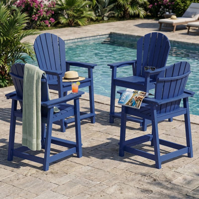 Hdpe Outdoor Adirondack Bar Chair