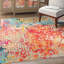 Tapis ivoire / multicolore à motif abstrait Felty-1798867150
