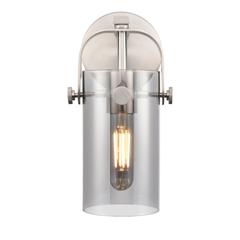 Applique murale 1 lumière 7 po Siglerville, Plaqué couleur fumée, Nickel satiné