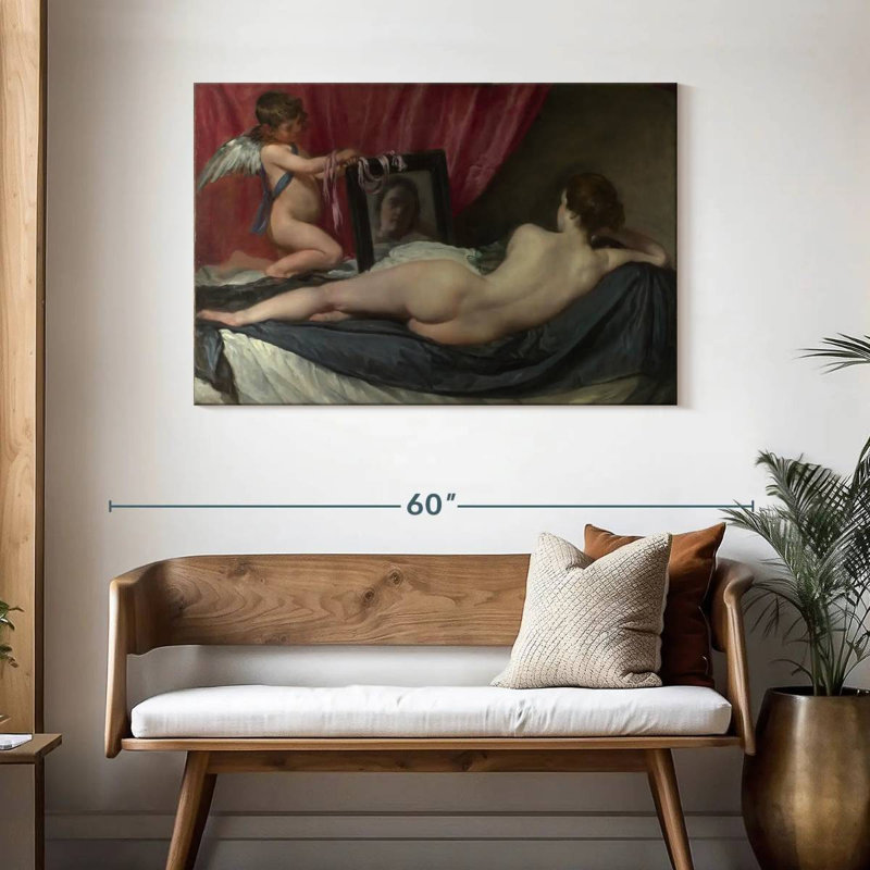 Hardie Venus à son miroir, H 30 po x l 45 po