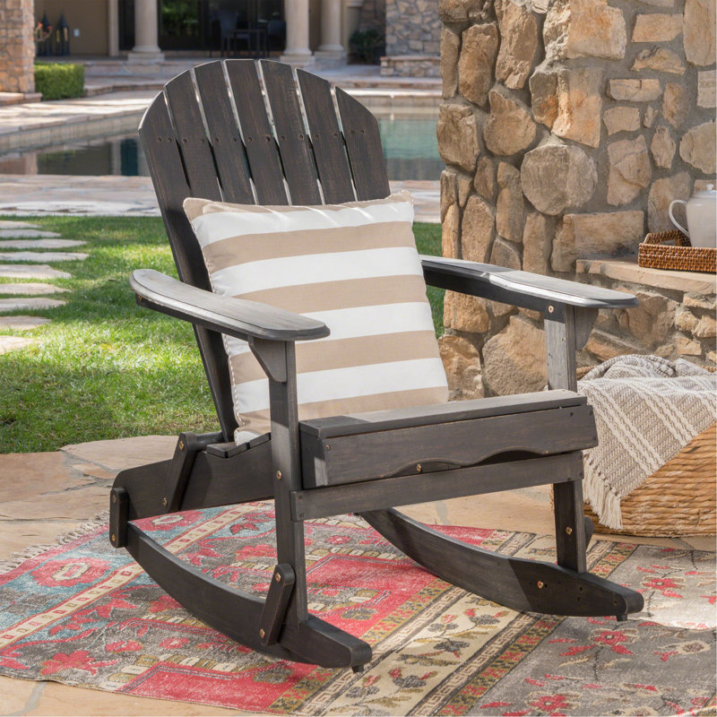 Chaise berçante Malibu Adirondack, Gris foncé