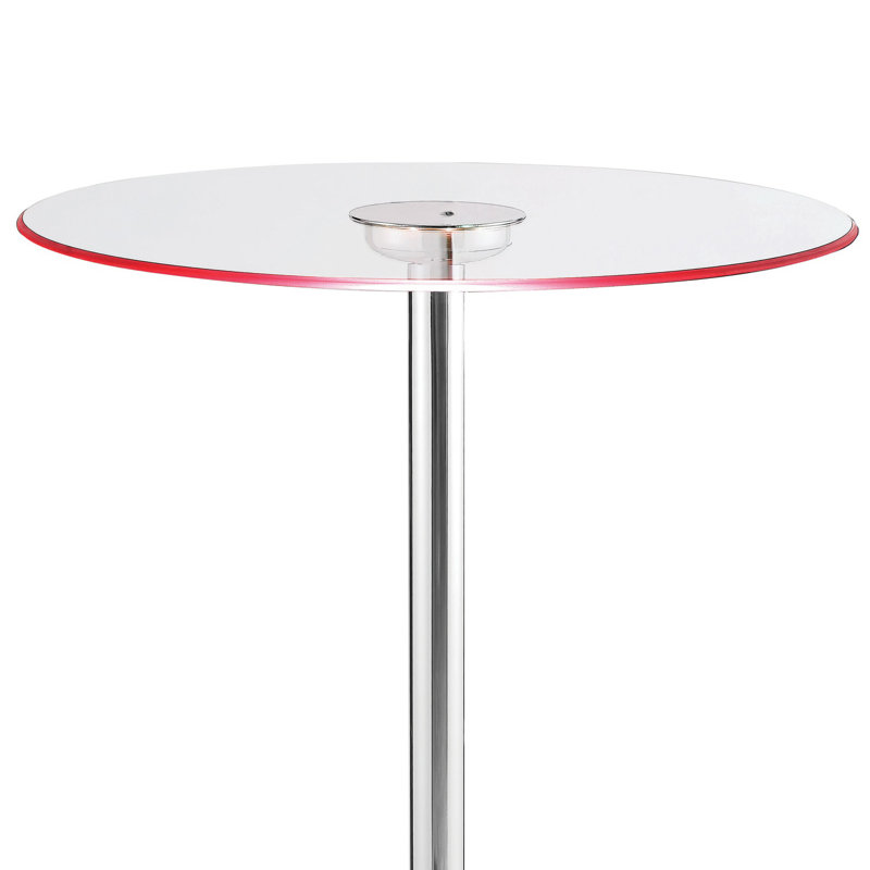 Abelia Round Glass Top Metal Base Dining Table