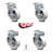 4-Piece Semi Steel Caster Set