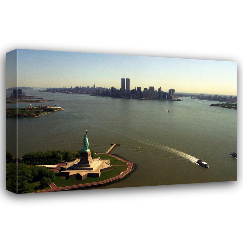 Silhouette des tours jumelles de New York, H 12 po x l 18 po