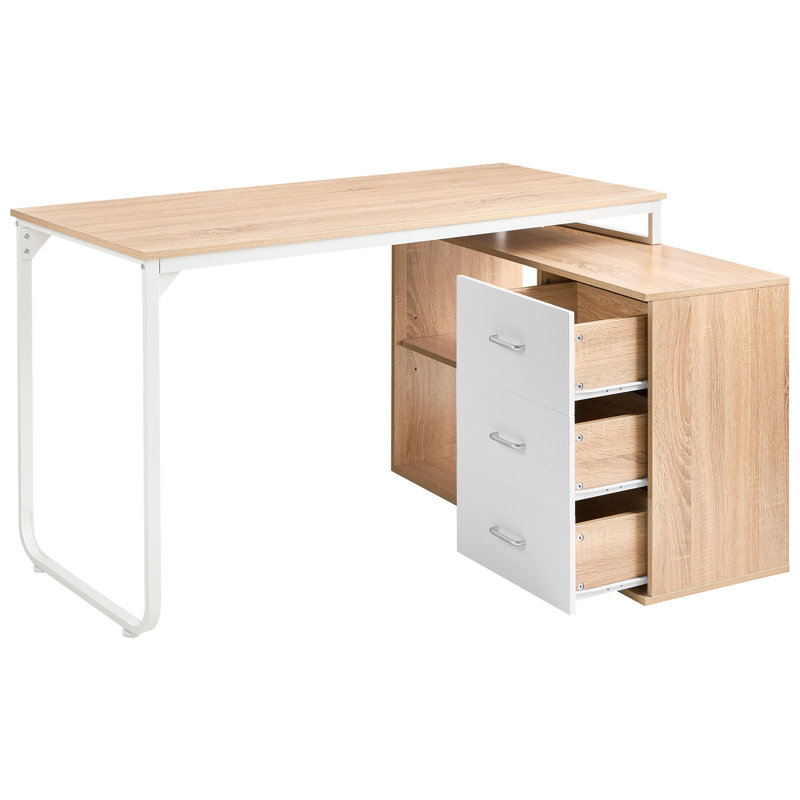Particle Board / Chipboard Writing Desk, Light Brown