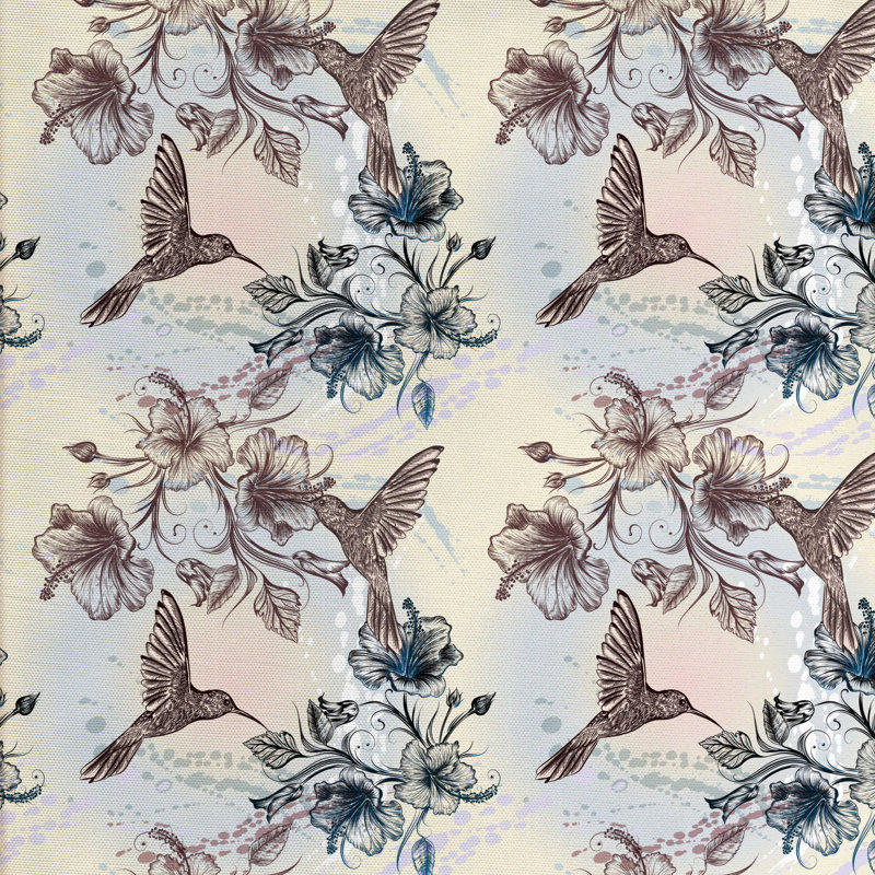 Tissu colibris, l 58 po x L 108 po