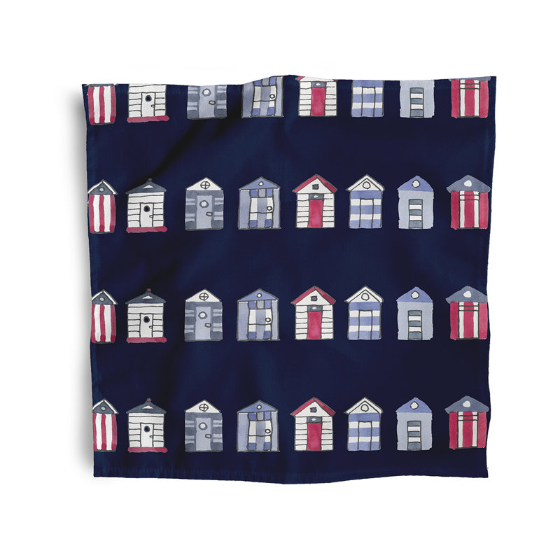 Larez Polyester Nautical & Coastal Napkins, Navy
