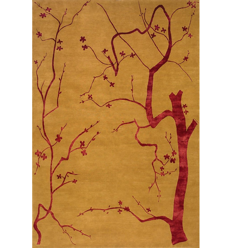 Cherry Blossom Floral Area Rug, Rectangle 10' x 14'