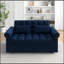 Canapé-lit avec causeuse Loveseats, dossier réglable bleu