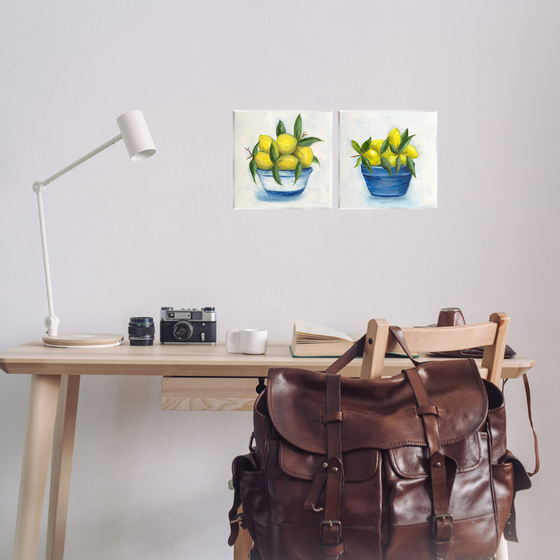 «Traditional Lemon Bowls», ensemble de 2 plaques murales par Marilyn Dunlap