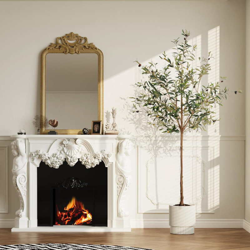 Fake Tree With Realistic Wood Trunk And Natural Fruits