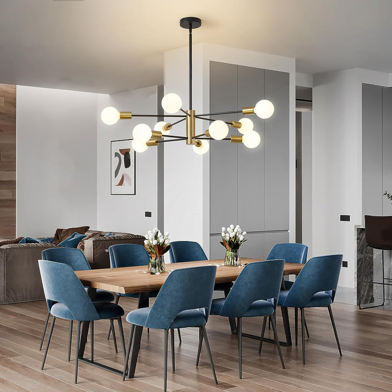 Jericah 10 - Light Sputnik Modern Linear Chandelier