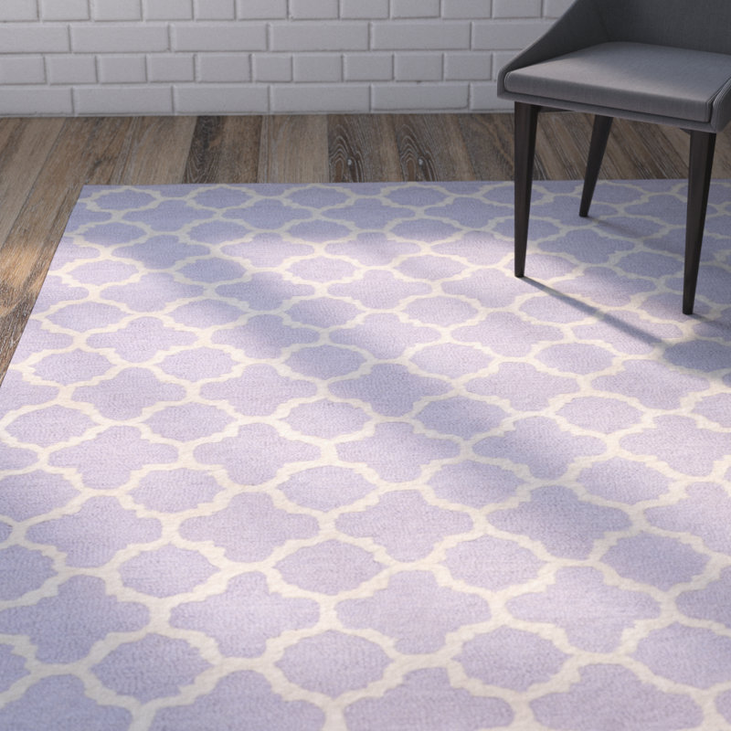 Cannen Hand Tufted Wool Geometric Rug, Rectangle 6' x 9'