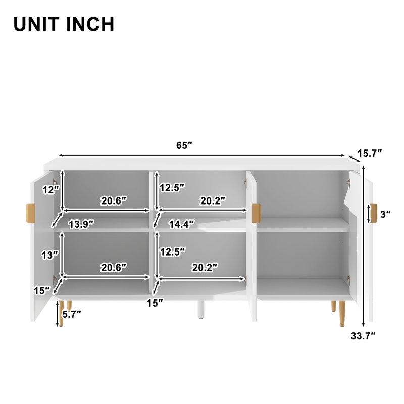 Meggin Accent Cabinet, White