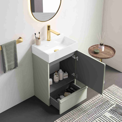 Meuble-lavabo de salle de bain avec rangement