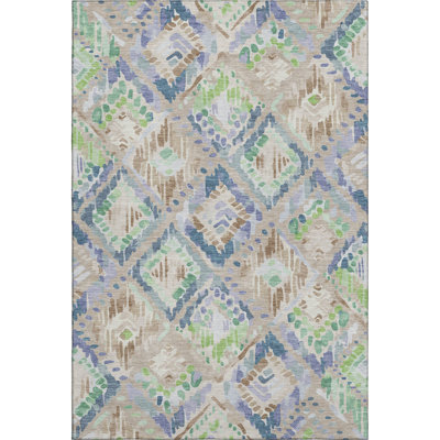 Premium Machine Washable Celis AMF1326 Diamonds Rug