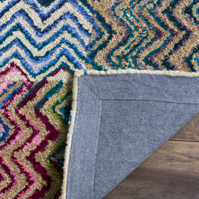 Anaheim Hand Tufted Wool/Cotton Geometric Rug in Beige/Brown