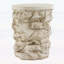Table d'appoint beige ronde en faux pierre MGO, table d'appoint pré-assemblée non-KD, capacité de poids de 80 lb, table de tabouret en pierre rustique pour l'intérieur et l'extérieur