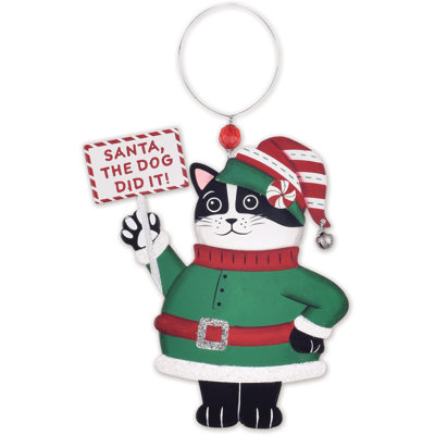 Ornement pour chat Chubby Elf - ensemble de 2