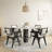Simplistic Circular-shaped Stone Dining Table for 4 Black Dining Room Table With Mirror-1427200308