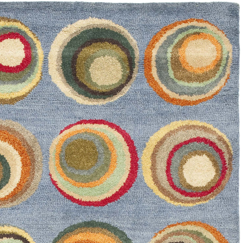 Candelo Soho Hand Tufted Wool Geometric Rug, Rectangle 2' x 3'
