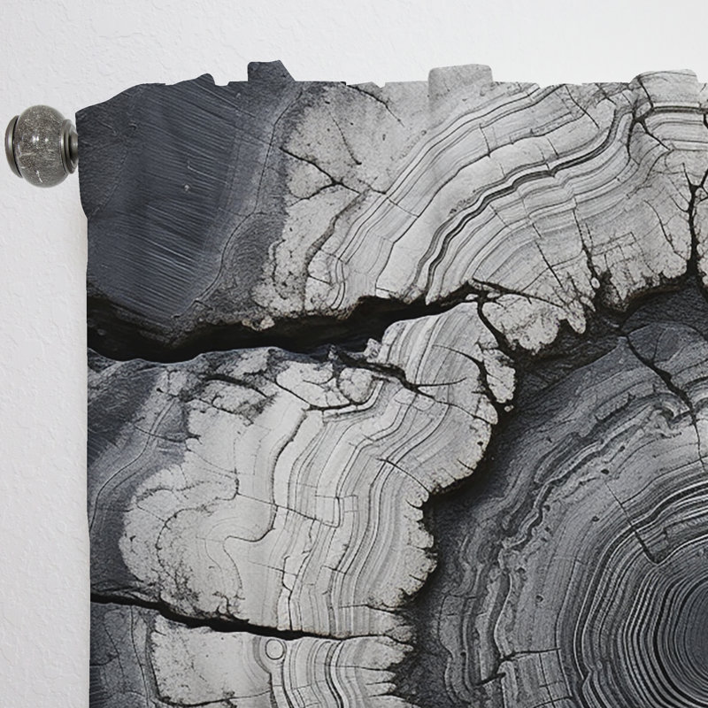 Peter Grey Stone Geode Minimalism - Traditional Curtain - Velvet Room Darkening - 1 panel, 52" W x 120" L