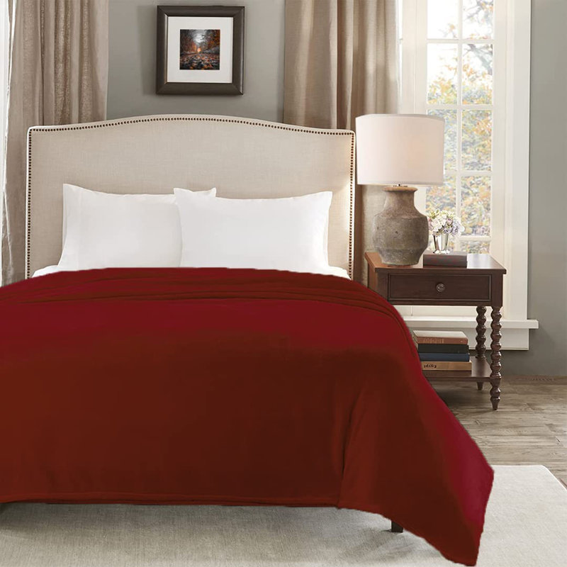 Brierly Weighted Heated Throw Blanket, W150 x L200cm, Red