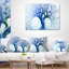 Arbre psychédélique bleu mystique - coussin imprimé abstrait-30628618-30628622