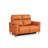 Modern Loveseat with Power Recliners and Head Control, Orange