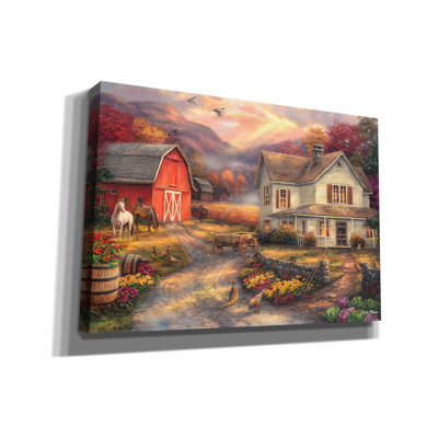 'Relaxing on the Farm' by Chuck Pinson, Canvas Wall Art