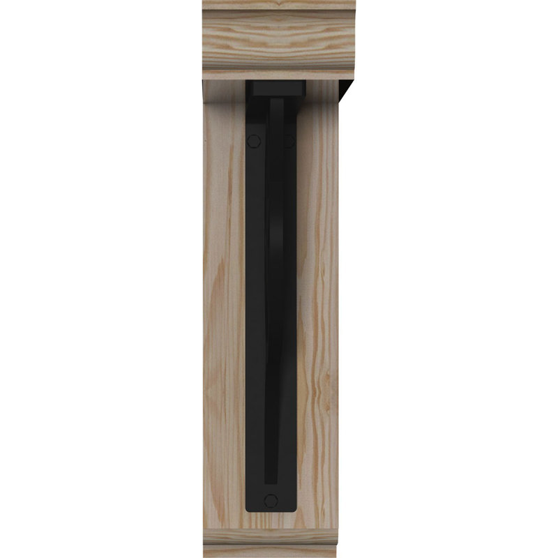 Support à fer simple Austin 4 "traditionnel, H 16 po x P 14 po, Sapin de Douglas de l 3 1/2 po x T 2 po (lisse)
