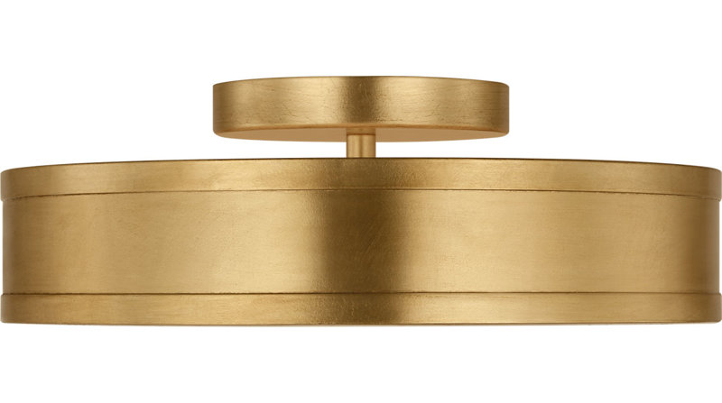 Dupont Round Semi Flush, Gild, 4" H x 12" W x 12" D