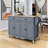 Kitchen Island Cart With Solid Wood Top And Locking Wheels,54.3 Inch Width,4 Door Cabinet And Two Drawers,Spice Rack, Towel Rack (Grey Blue), Kitchen Island-1321023620