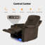 Fauteuil de cinéma maison inclinable électrique de 25,6 po de largeur avec appui-tête réglable et lumière DEL-780495725