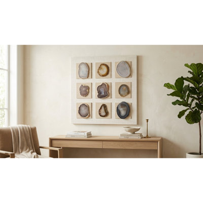 Décoration murale en agate grise assortie