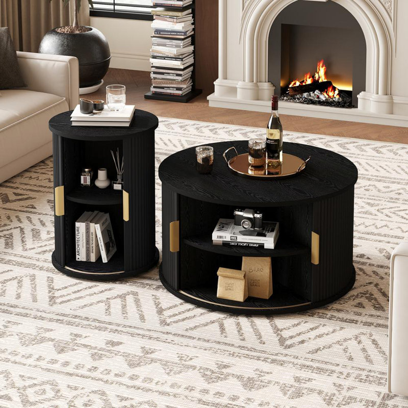 Ensemble de tables basses, Noir