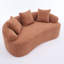 Causeuse incurvée de 65 po, options multicolores, canapé compact en chenille sans assemblage avec 3 coussins décoratifs, éponge à compression complète 30D et support à ressorts, capacité de 300 lb pour les petits espaces / appartements-417382867