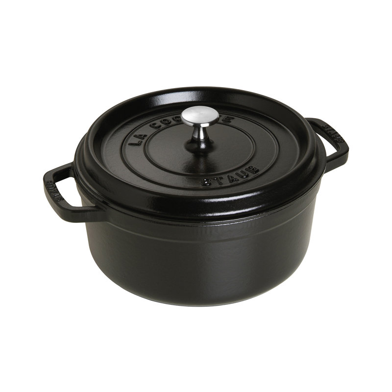 La Cocotte Cast Iron Round Cocotte, 0.25 quarts, Black Matte