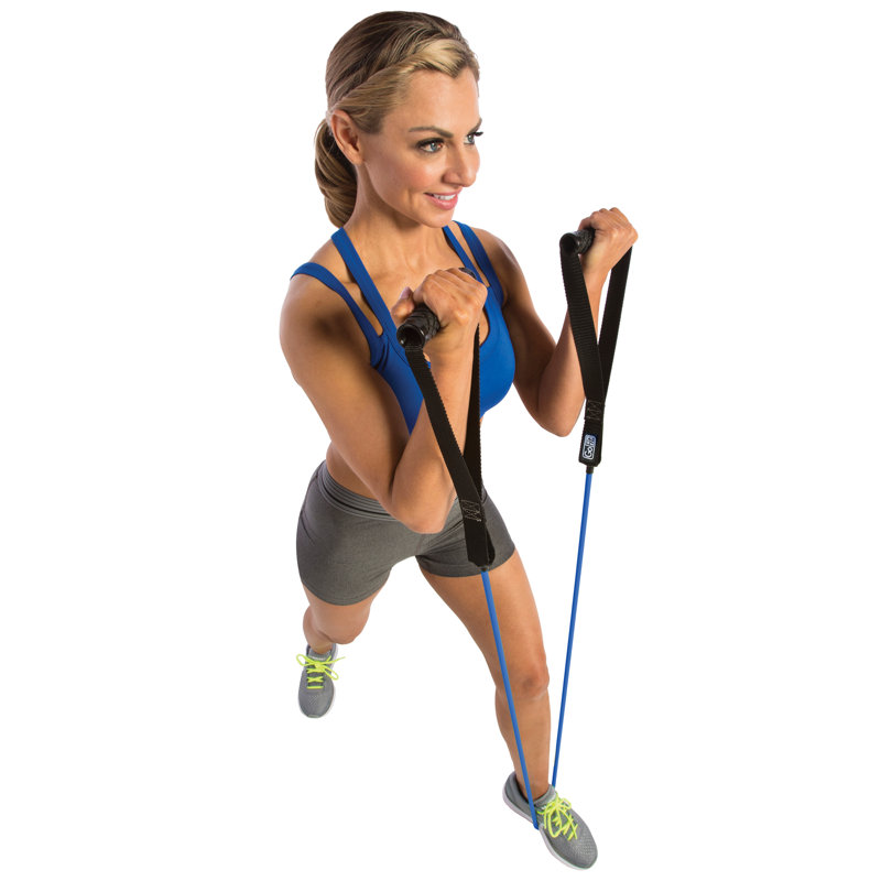 Puissance professionnelle de 40 lb Gofit® Tube de résistance avec poignées (bleu)