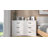 Migneco 47.2-inch wide 6-drawer double dressers with metal handles，storage cabinet-1890036235
