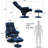 Recliner with Ottoman, Reclining Chair with Massage, Chenille Fabric Swivel Recliner Chairs-1450713732