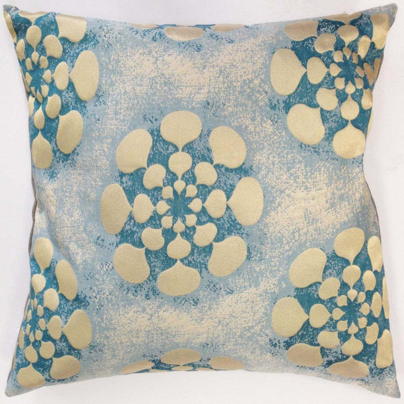 Housse et insert de coussin carré Triese, Bleu
