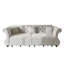 Canapé-lit convertible classique 3-en-1 Chesterfield, canapé en velours avec accoudoirs roulés et capitonnage floral-390410840-390410845-390410842