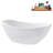 75" Streamline Soaking Glossy White Freestanding Tub and Tray With Internal Drain-101412670
