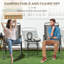 Outsunny Garden Bistro Set 3pcs Foldable Table and Chairs Set-243516951